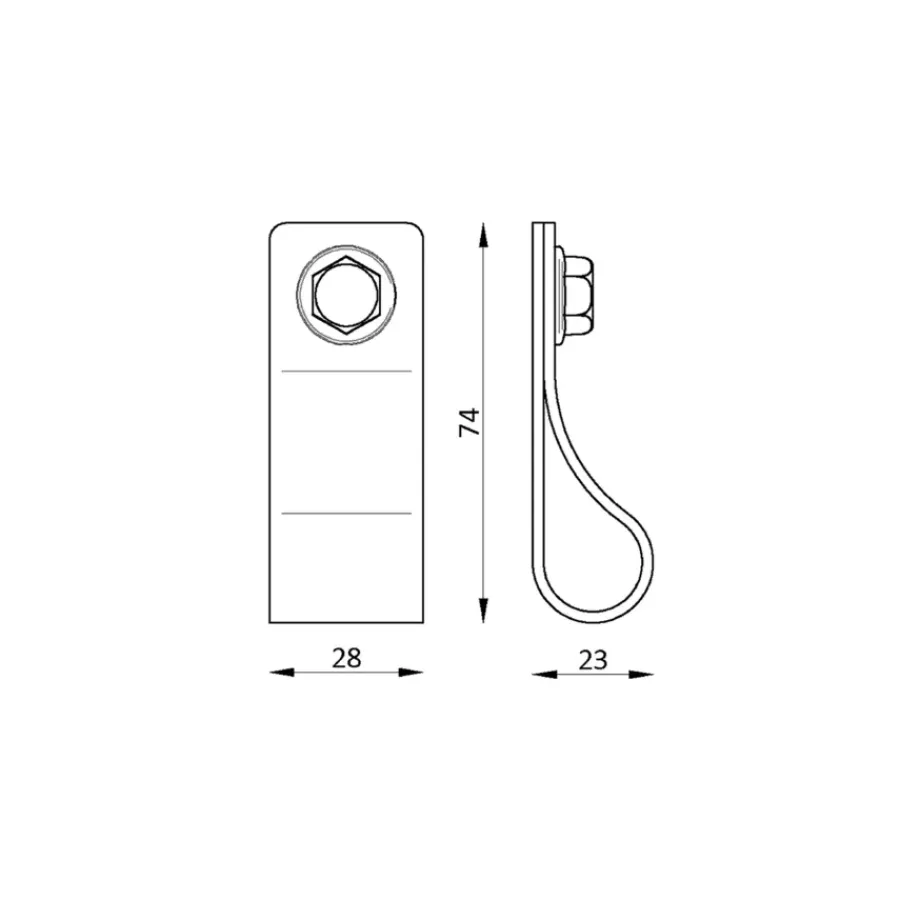 Siro Knop Noah zwart 28mm