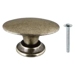 Geen Knop Ovaal messing antiek 33mm