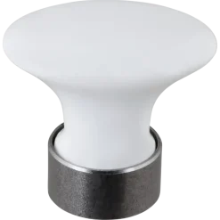 Geen Knop Ovaal wit 32mm