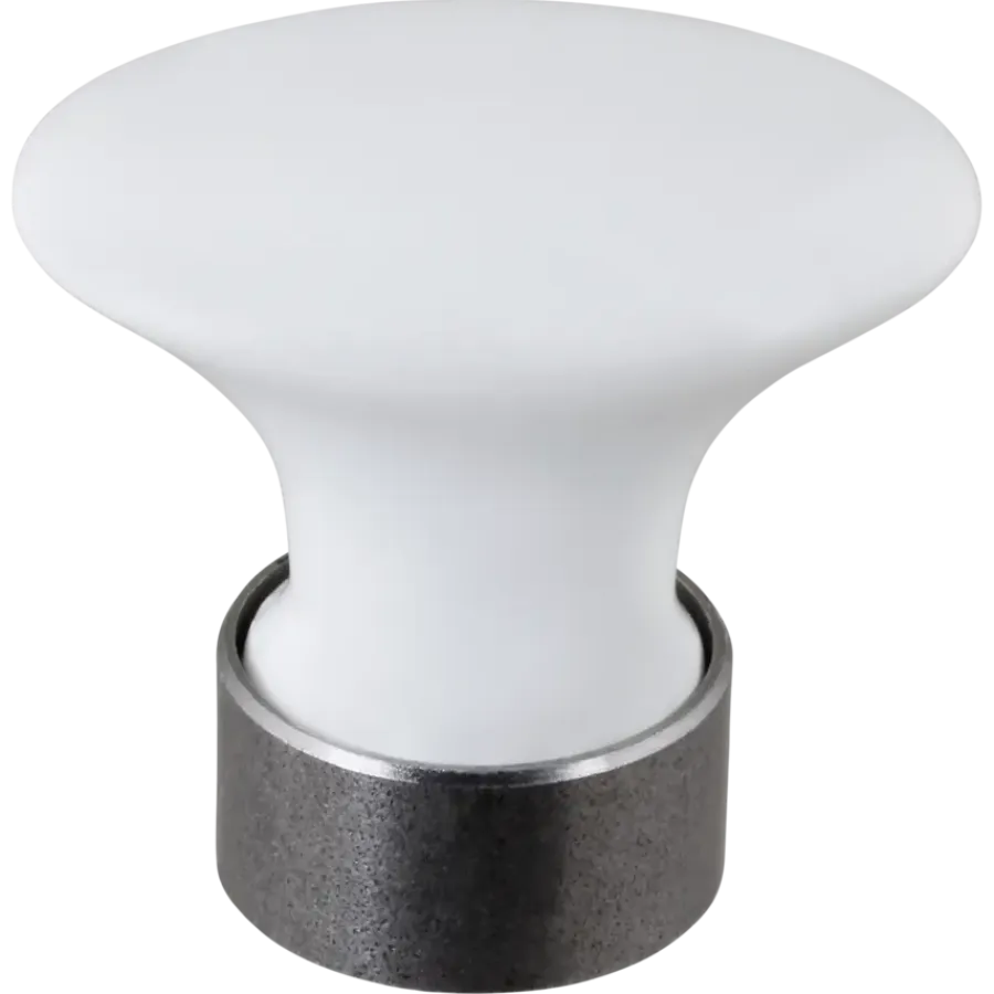 Geen Knop Ovaal wit 32mm