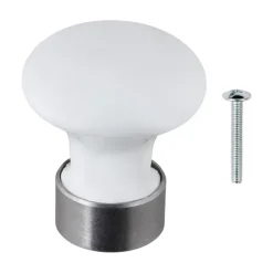 Geen Knop Porselein wit 30mm