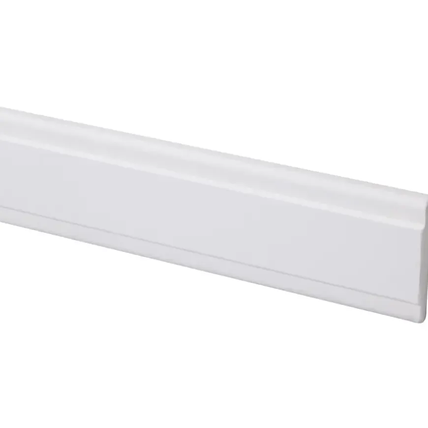 Koplat MDF klassiek wit gegrond 12x68mm 270cm