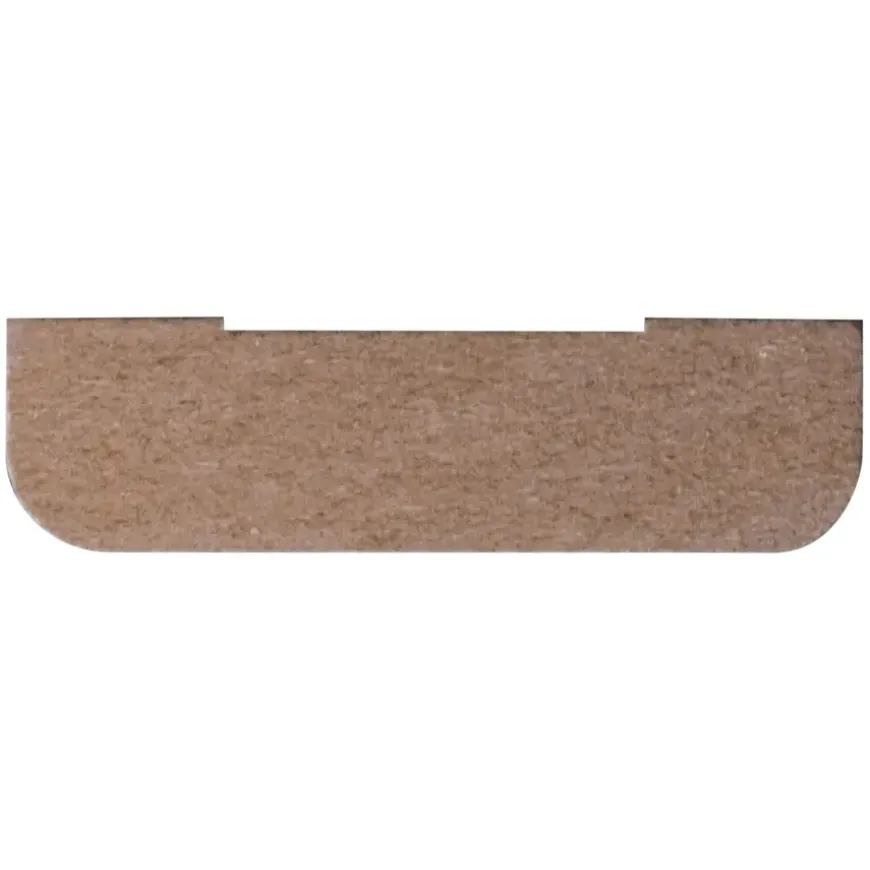 Koplat MDF recht wit gegrond 12x45mm 270cm