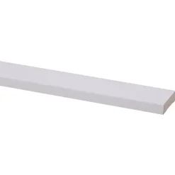 Koplat MDF schuin wit gegrond 12x45mm 270cm