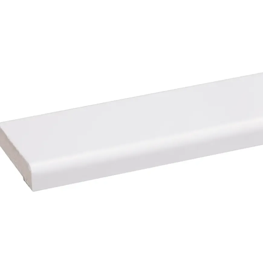 Koplat recht grenen wit gelakt 12x45mm 270cm