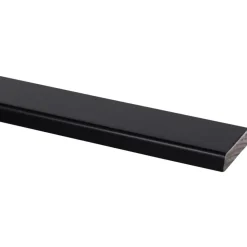 Koplat recht grenen zwart gelakt 12x45mm 270cm