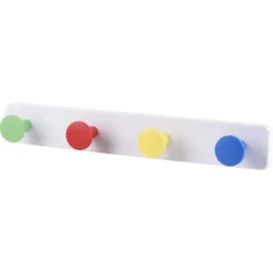 Geen Kunststof kapstok Bob met 4 haken - 40cm - gekleurd