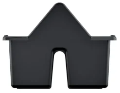 Kunststof pluggenbak met aluminium beugel 40x22x17cm.