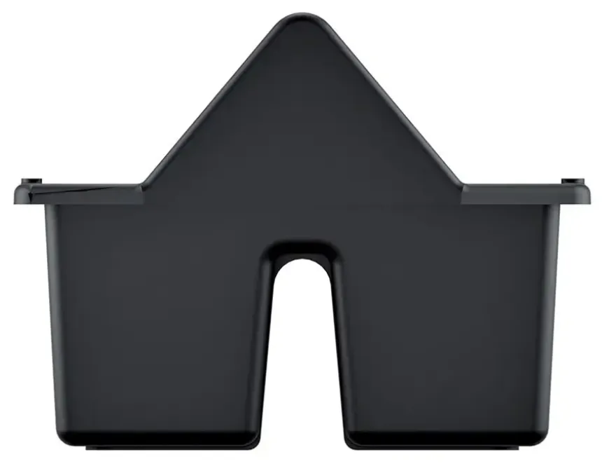 Kunststof pluggenbak met aluminium beugel 40x22x17cm.