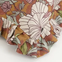 Geen Kussen bloem bruin - l67xb47xh10cm