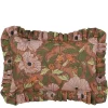 Geen Kussen bloem d.bruin - l67xb47xh10cm