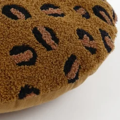 Geen Kussen bruin panter - h10xd45cm