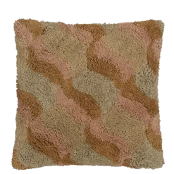 Geen Kussen graphic licht bruin 45 x 45 cm