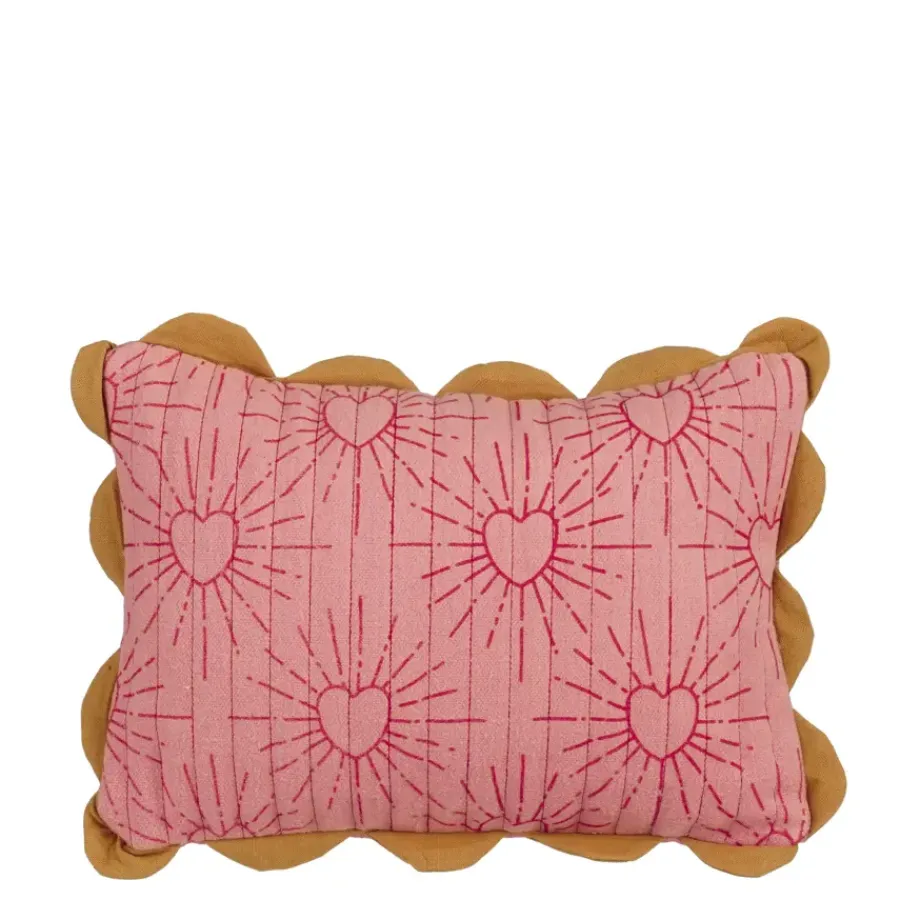 Geen Kussen hart l.roze - l35xb25xh10cm