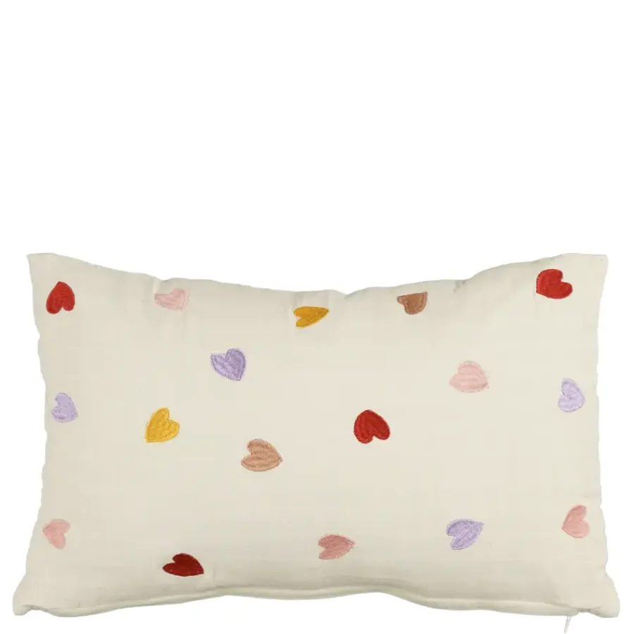 Geen Kussen hart off white - l55xb35xh10cm