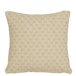 Geen Kussen print driehoek beige 45 x 45 cm