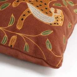 Geen Kussen print luipaard bruin 55 x 35 cm