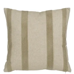 Geen Kussen print streep taupe 45 x 45 cm