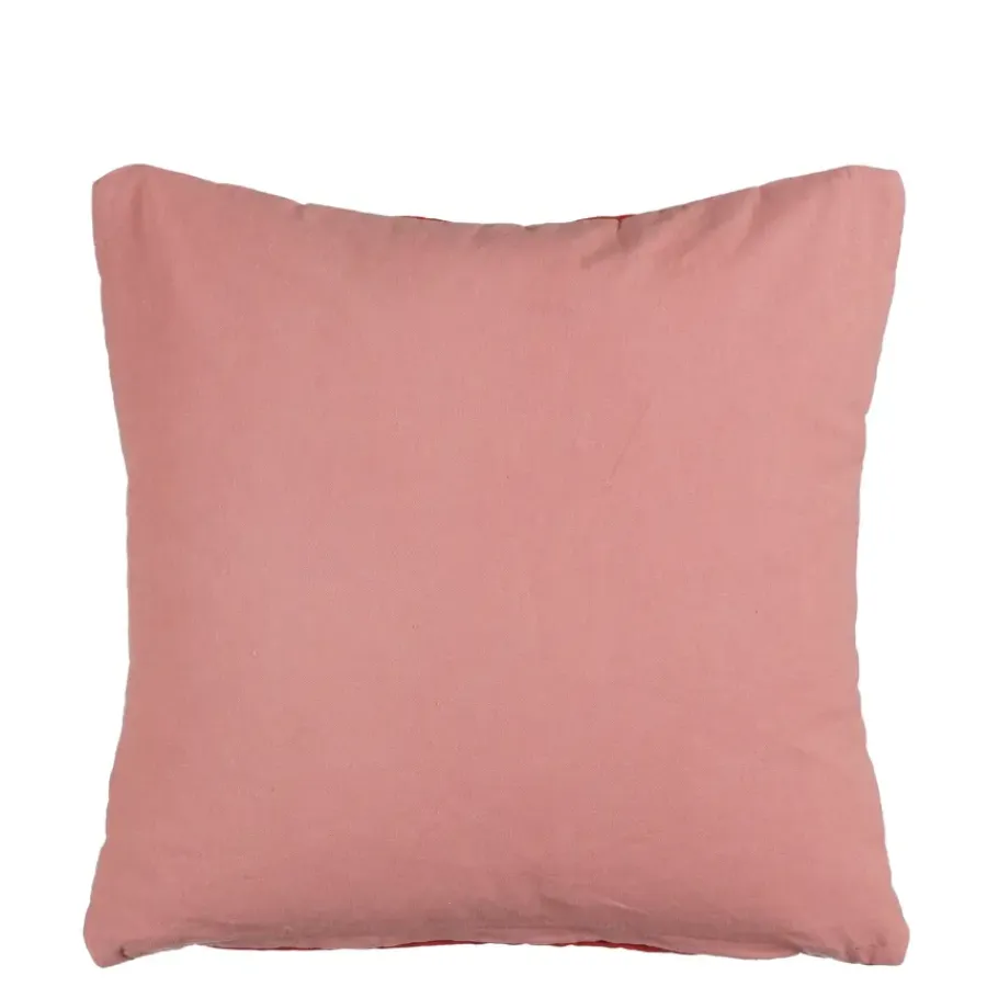 Geen Kussen rood scallopes - l45xb45xh10cm