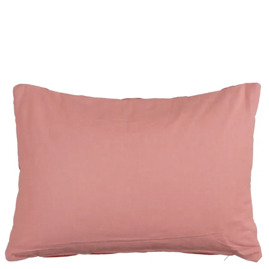 Geen Kussen rood scallopes - l55xb35xh10cm