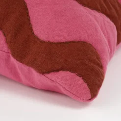 Geen Kussen roze waves - l45xb45xh10cm