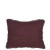 Geen Kussen ruffled bordeaux 35 x 25 cm