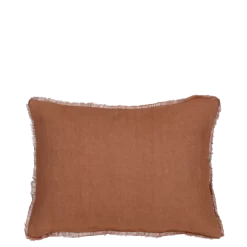 Geen Kussen ruffled licht bruin 35 x 25 cm