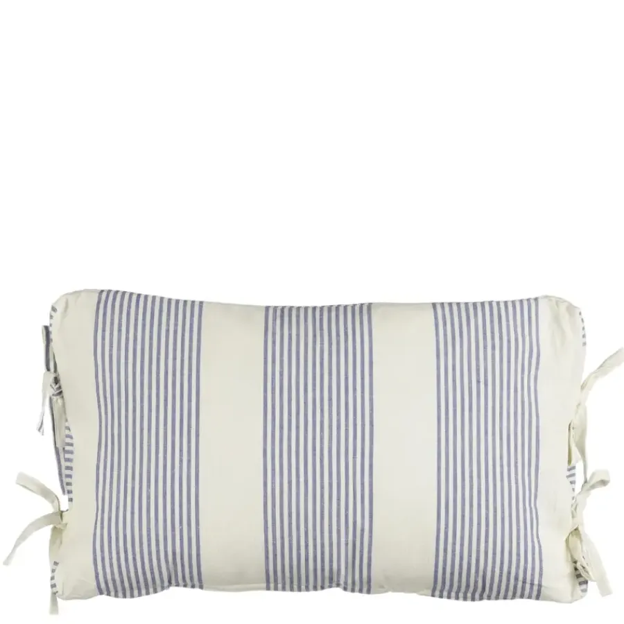 Geen Kussen streep blauw - l55xb35xh10cm