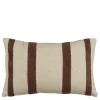 Geen Kussen streep donker bruin - l55xb35xh10cm