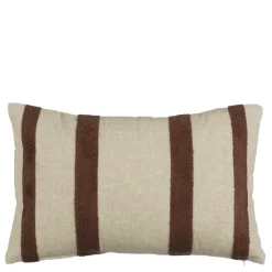Geen Kussen streep donker bruin - l55xb35xh10cm