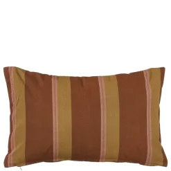 Geen Kussen streep donker bruin - l55xb35xh10cm
