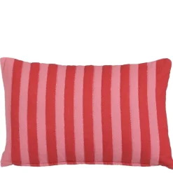 Geen Kussen streep d.roze - l55xb35xh10cm