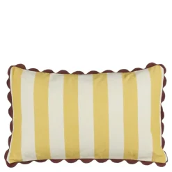 Geen Kussen streep geel - l55xb35xh10cm