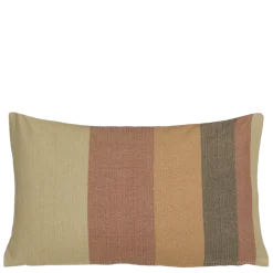 Geen Kussen streep motief aardetinten 55 x 35 cm