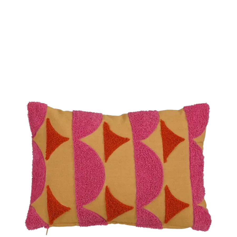 Geen Kussen tufted l.bruin - l35xb25xh10cm