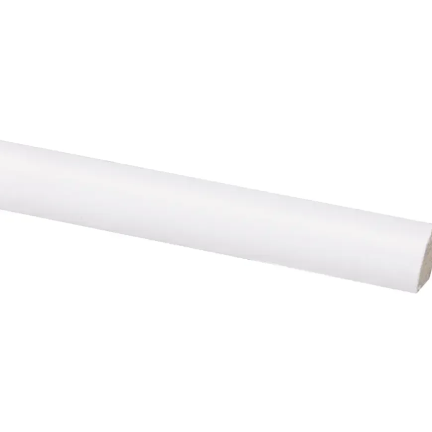 Kwartrond grenen wit gelakt 11x11mm 270cm