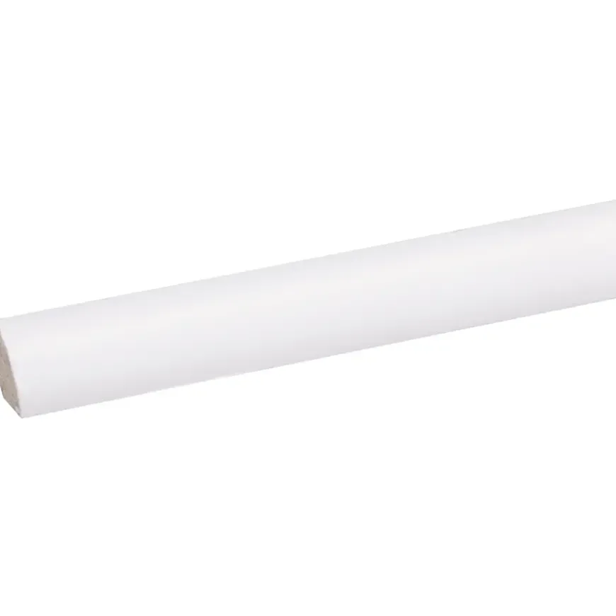 Kwartrond grenen wit gelakt 11x11mm 270cm