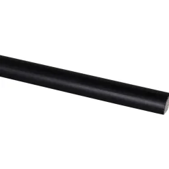 Kwartrond grenen zwart gelakt 13x13mm 270cm