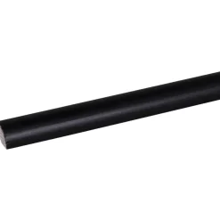 Kwartrond grenen zwart gelakt 13x13mm 270cm