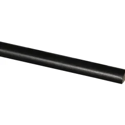 Lat kwartrond grenen zwart gelakt 7x7mm 270cm