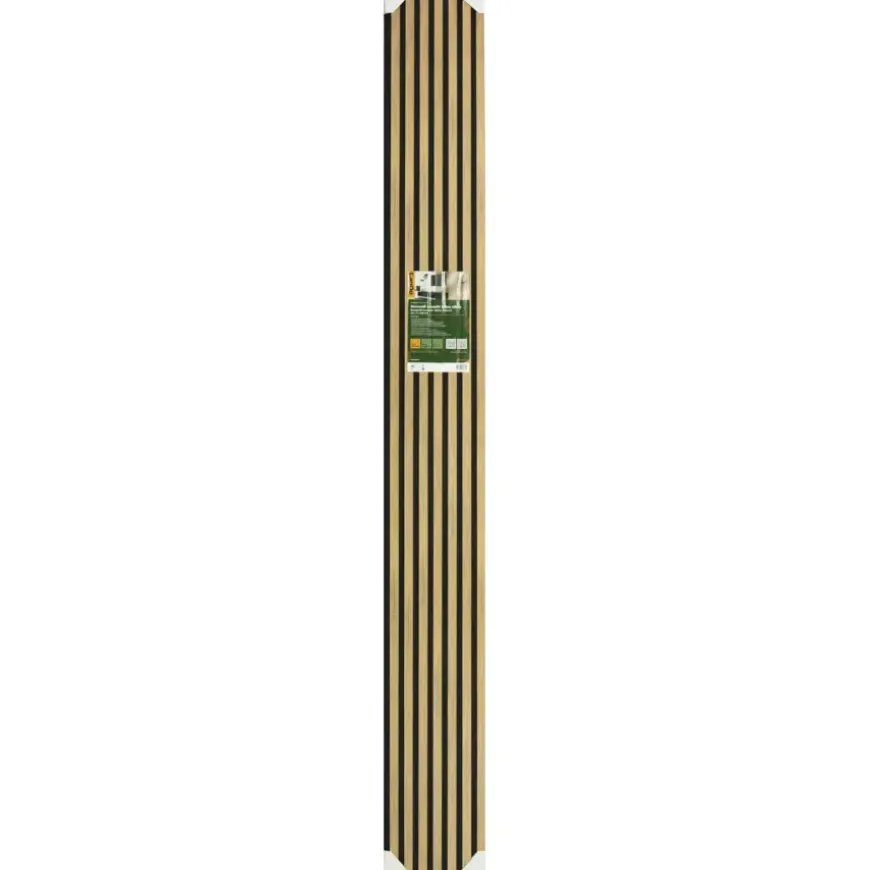 Lattenwand Decowall Acoustic brons eiken 260x30cm,2 stuks (1.56m2)