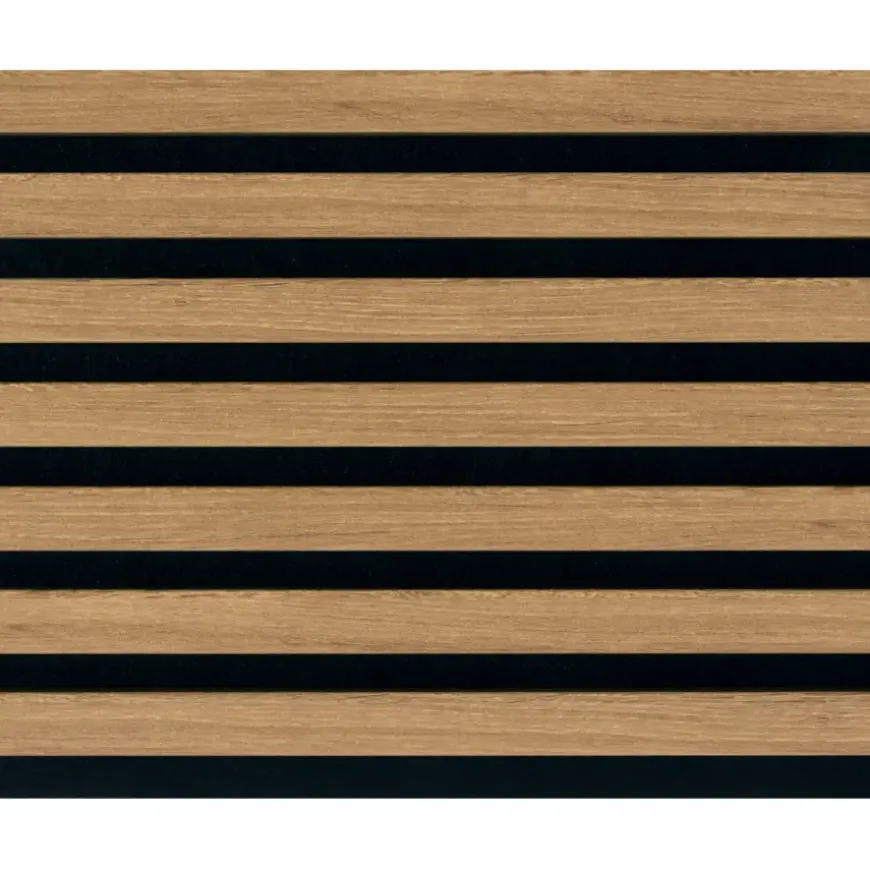 Lattenwand Decowall Acoustic brons eiken 260x30cm,2 stuks (1.56m2)