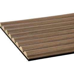 Lattenwand Decowall Acoustic Curve walnoot 260x30cm, 2 stuks (1.56m2)