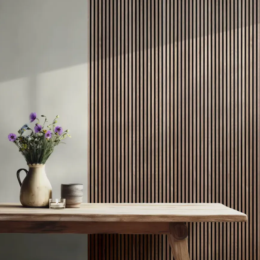 Lattenwand Melbourne 260 x 52 cm walnoot dikte 9,7 mm los