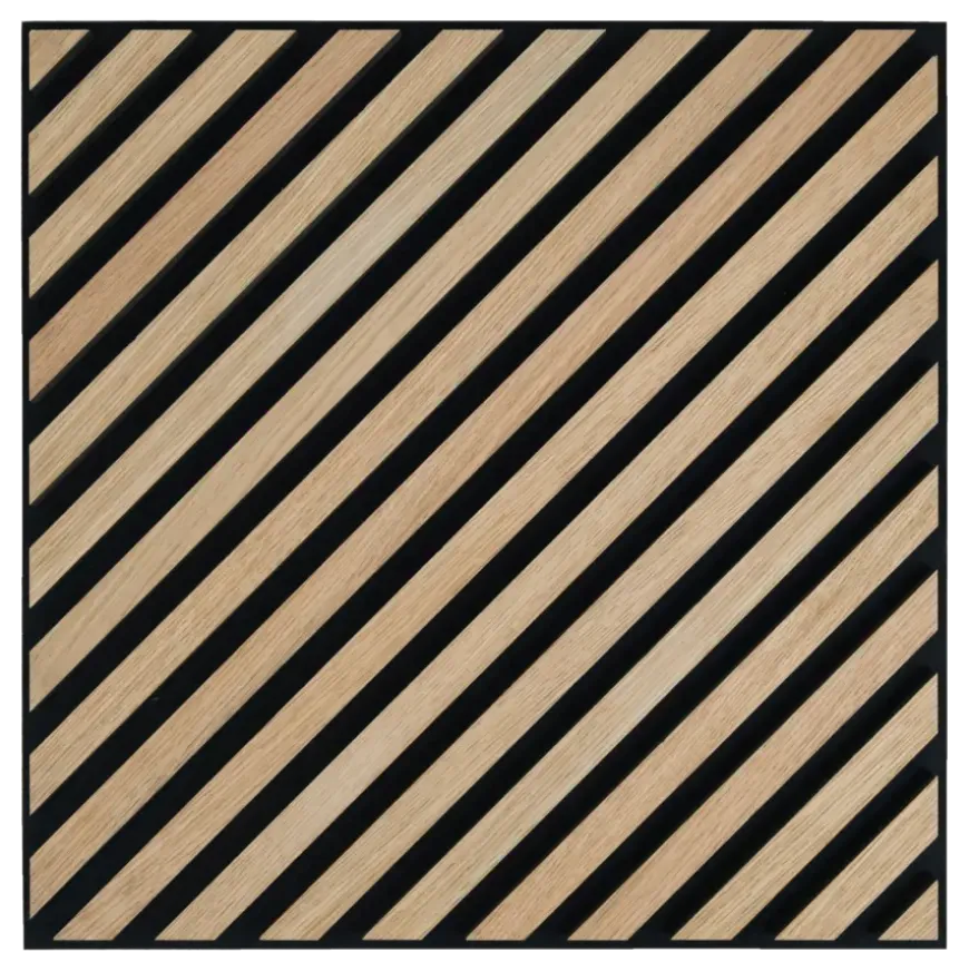 Lattenwand tegel Hongaarse punt licht eiken 55,3x55,3 cm, dikte 22 mm - 2 stuks per pak