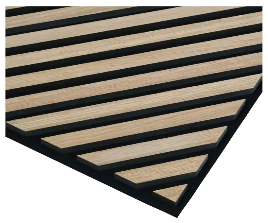 Lattenwand tegel Hongaarse punt licht eiken 55,3x55,3 cm, dikte 22 mm - 2 stuks per pak
