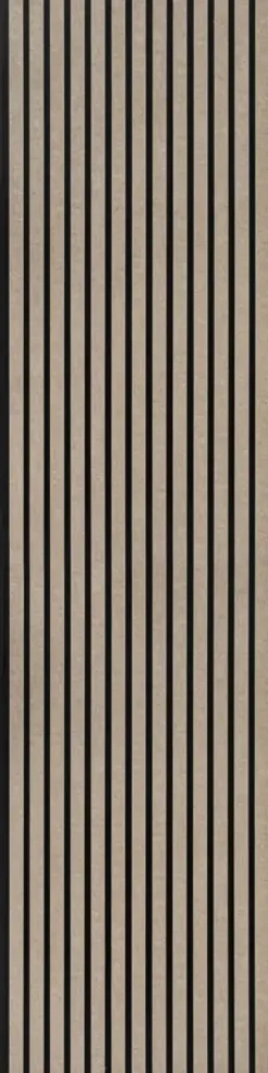 Lattenwand vilt op vilt licht bruin 260 x 52,5 cm dikte 9+9 mm 2.73m²