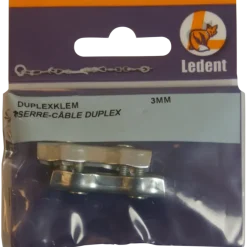 Ledent draadklem duplex 3 mm 2 stuks