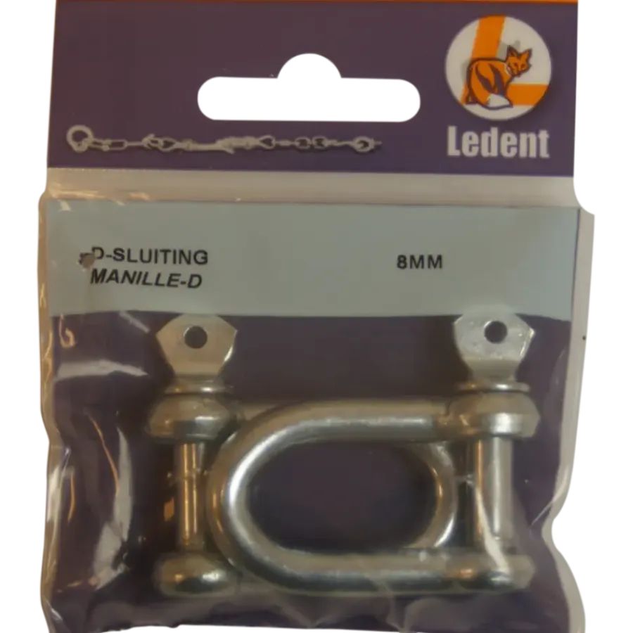 Ledent D-sluiting verzinkt 8 mm