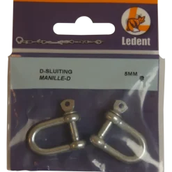 Ledent D-sluiting verzinkt 5 mm (2 stuks)
